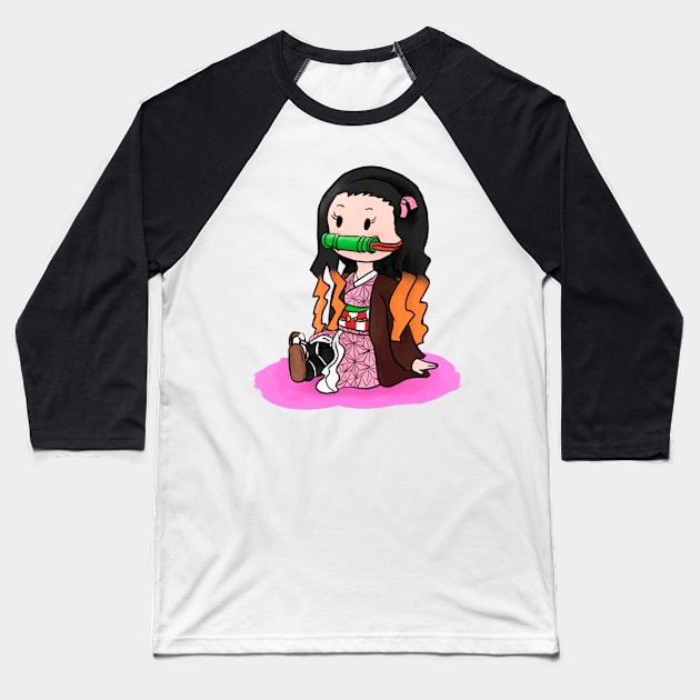 Nezuko Baseball T-Shirt by Ebidcheese